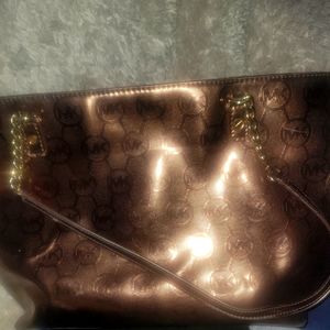 Michael Kors Metallic Shoulder Tote